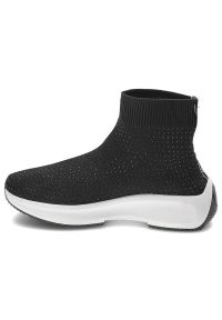 Sca'viola - Czarne Botki Sca'Viola Damskie Stylowe Obuwie. Kolor: czarny. Materiał: materiał. Styl: elegancki, sportowy #2