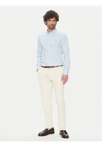 TOMMY HILFIGER - Tommy Hilfiger Koszula MW0MW38556 Błękitny Slim Fit. Kolor: niebieski. Materiał: bawełna #4