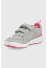 Adidas - adidas buty dziecięce Tensaur GW9071 kolor szary. Nosek buta: okrągły. Zapięcie: rzepy. Kolor: szary. Materiał: guma #3