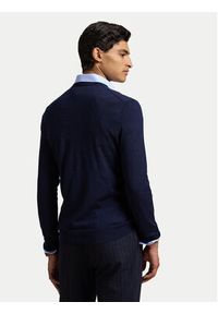 Polo Ralph Lauren Sweter 710946142001 Granatowy Slim Fit. Typ kołnierza: polo. Kolor: niebieski. Materiał: wełna #4