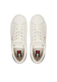 TOMMY HILFIGER - Tommy Hilfiger Sneakersy Tjw Script Cupsole Flatform EN0EN02961 Écru. Materiał: skóra #5