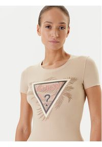 Guess T-Shirt W5YI13 J1314 Beżowy Regular Fit. Kolor: beżowy. Materiał: bawełna #3