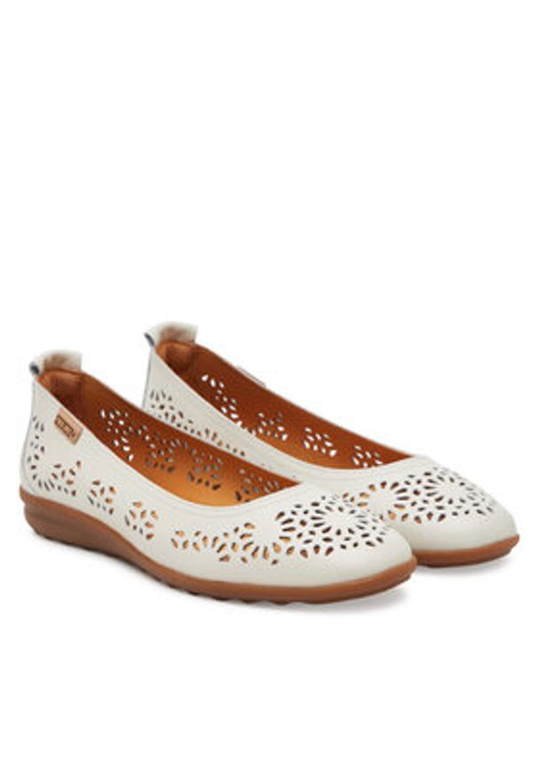 Pikolinos Baleriny W4C-4927 Biały. Kolor: biały. Materiał: skóra