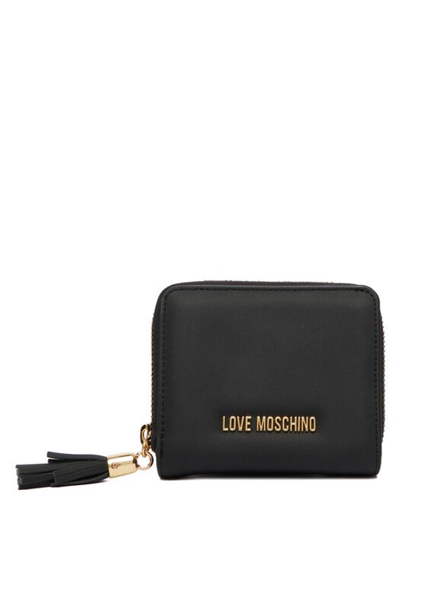 Love Moschino - LOVE MOSCHINO Portfel JC5689PP1OKD0000 Czarny. Kolor: czarny. Materiał: skóra