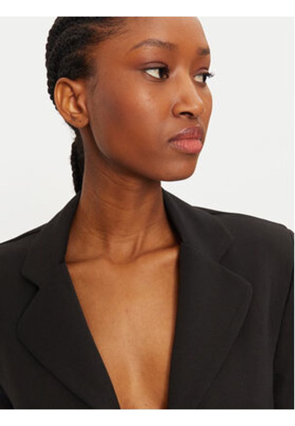 Haveone Marynarka JVS-M062 Czarny Slim Fit. Kolor: czarny. Materiał: syntetyk