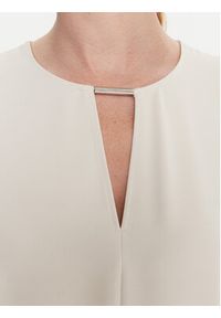 Calvin Klein Bluzka LV044C196G Écru Regular Fit. Kolor: kremowy. Materiał: syntetyk #3