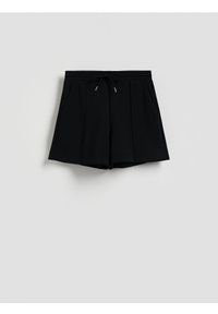 Reserved - Szorty z modalem - czarny. Kolor: czarny. Materiał: dzianina #1