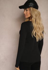 Renee - Czarna Bluzka Bawełniana Typu Longsleeve Mialoraea. Okazja: na co dzień. Kolor: czarny. Materiał: bawełna. Długość rękawa: długi rękaw. Styl: casual, klasyczny #3