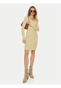 Guess Sukienka dzianinowa Isabella W4BK07 Z3HP2 Beżowy Slim Fit. Kolor: beżowy. Materiał: wiskoza #4