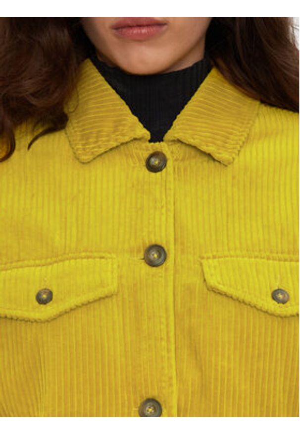 United Colors of Benetton - United Colors Of Benetton Kurtka przejściowa 2HKTDN06O Żółty Regular Fit. Kolor: żółty. Materiał: bawełna