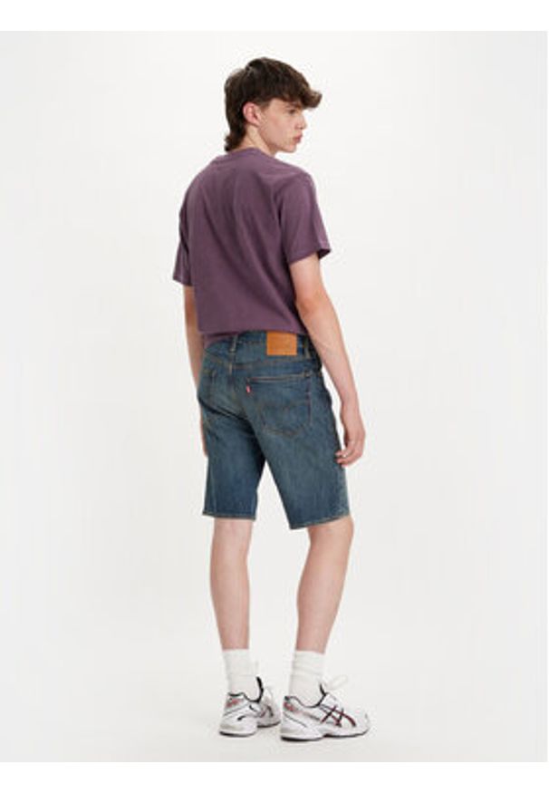 Levi's® Szorty jeansowe 398640100 Granatowy Straight Fit. Kolor: niebieski. Materiał: bawełna, jeans