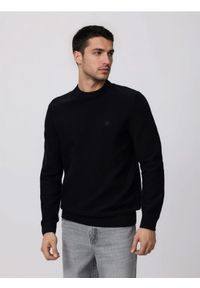 Reserved - Sweter z domieszką lyocellu - czarny. Kolor: czarny. Materiał: dzianina #1