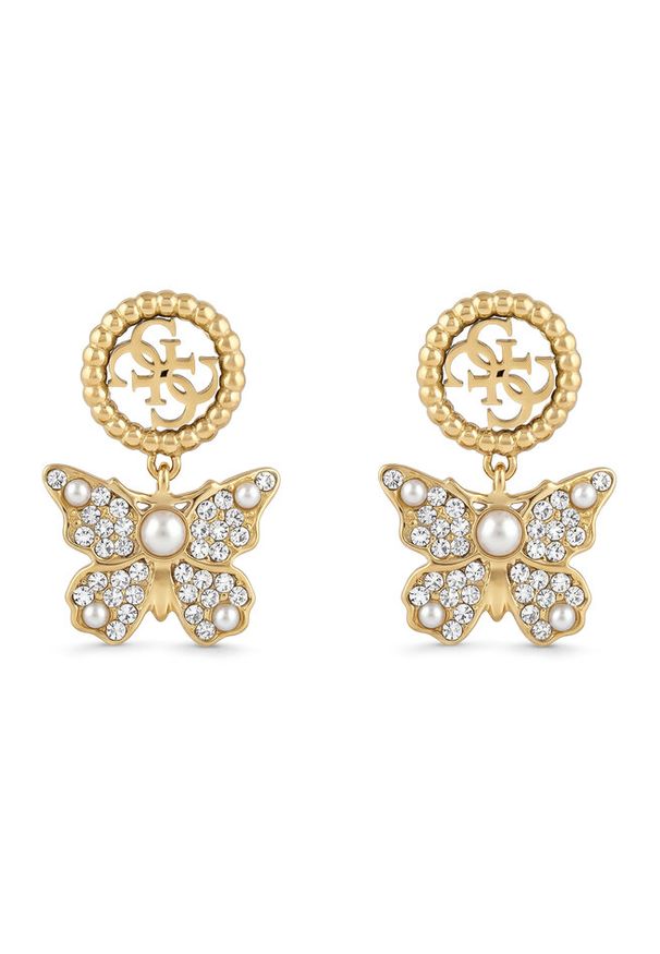 Kolczyki Guess. Materiał: złote. Kolor: złoty