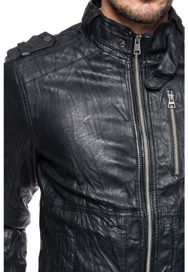 Tom Tailor - KURTKA SKÓRZANA TOM TAILOR LEATHER-LOOK BIKER JACKET 3721883.00.12 COL. 2578. Materiał: skóra ekologiczna. Styl: klasyczny