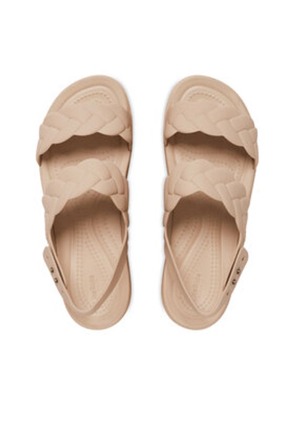 Crocs Sandały Brooklyn Woven Upper LW 209977 Beżowy. Kolor: beżowy