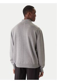 Calvin Klein Sweter LV040BM356 Szary Regular Fit. Kolor: szary. Materiał: bawełna #4