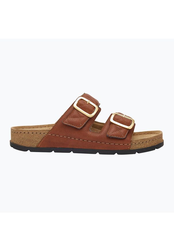 Klapki damskie Scholl Bora 2 Straps Med. Kolor: brązowy