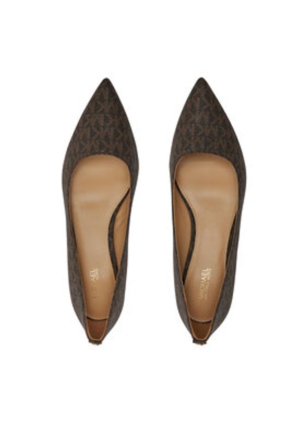 MICHAEL Michael Kors Czółenka Alina Flex Kitten Pump 40R3ALMP1B Brązowy. Kolor: brązowy. Materiał: skóra. Obcas: na szpilce