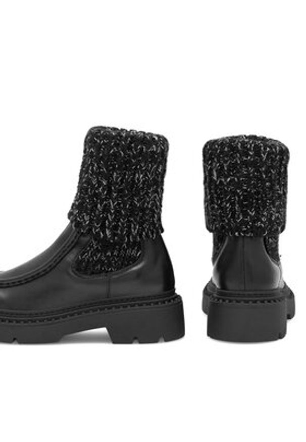 Badura Botki OVAR-23AW111 Czarny. Kolor: czarny. Materiał: skóra