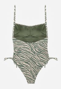 Born2be - Zielony Strój Kąpielowy z Wiązaniami po Bokach Penira. Kolor: zielony #4