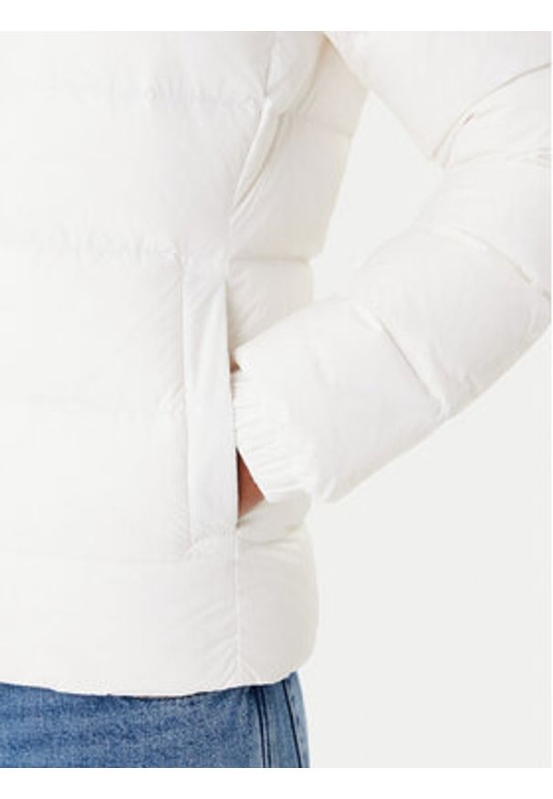 Tommy Jeans Kurtka puchowa Basic DW0DW18312 Biały Slim Fit. Kolor: biały. Materiał: syntetyk