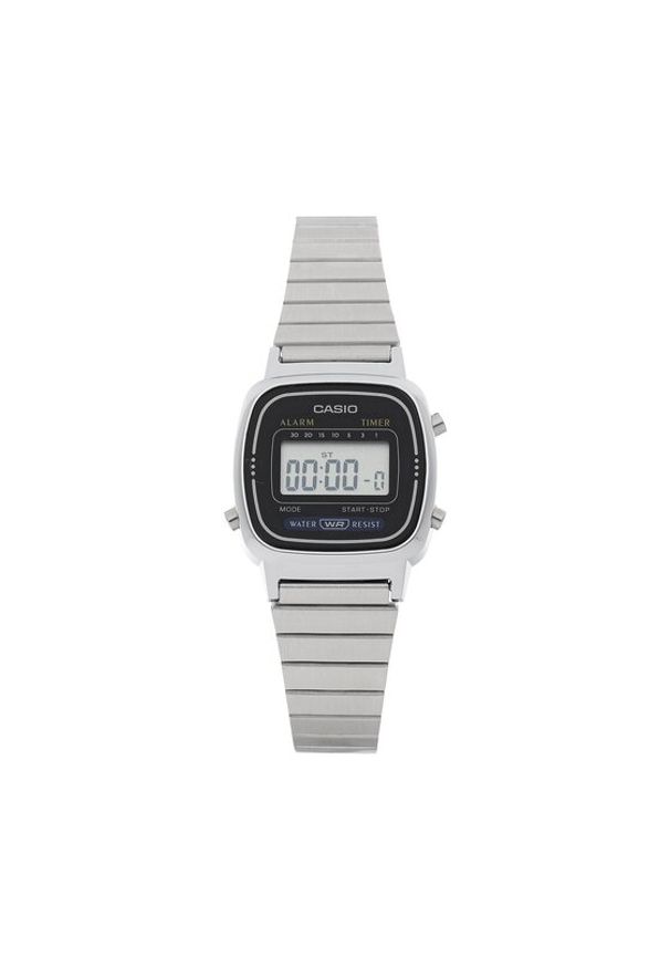 Casio Zegarek Vintage LA670WEA-1EF Srebrny. Kolor: srebrny. Styl: vintage