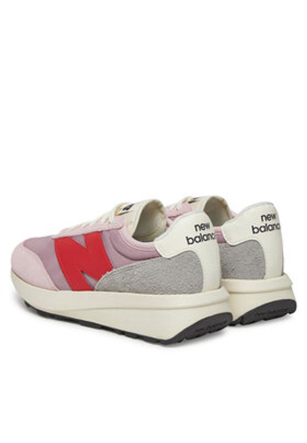 New Balance Sneakersy U370DB Różowy. Kolor: różowy. Materiał: skóra, zamsz