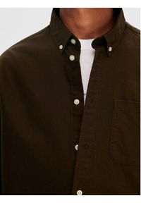 Selected Homme Koszula 16077359 Brązowy Regular Fit. Kolor: brązowy. Materiał: bawełna #2
