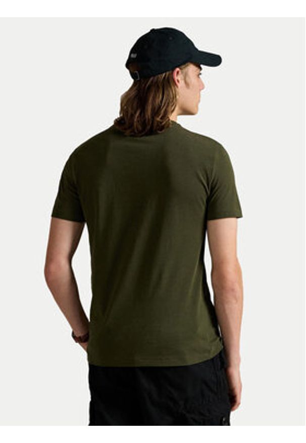 Polo Ralph Lauren T-Shirt 710671438180 Zielony Custom Slim Fit. Typ kołnierza: polo. Kolor: zielony. Materiał: bawełna