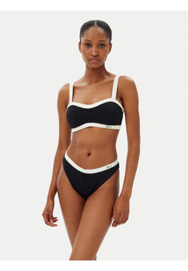 Karl Lagerfeld - KARL LAGERFELD Dół od bikini A2W46019 Czarny. Kolor: czarny. Materiał: syntetyk