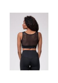 Biustonosz treningowy NEBBIA Gold Mesh Mini Top. Kolor: czarny. Materiał: mesh. Sport: fitness