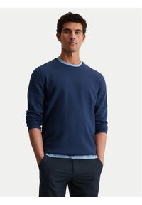 Marc O'Polo Sweter 526 5023 60080 Granatowy Regular Fit. Typ kołnierza: polo. Kolor: niebieski. Materiał: bawełna