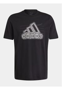 Adidas - adidas T-Shirt Growth Badge Graphic IN6258 Czarny Regular Fit. Kolor: czarny. Materiał: bawełna #3