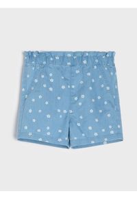 Sinsay - Szorty jeansowe paperbag - niebieski. Kolor: niebieski. Materiał: jeans #1