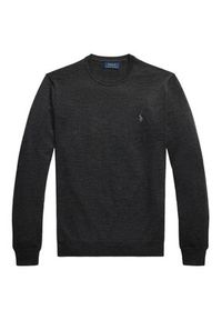 Polo Ralph Lauren Sweter 710946143003 Szary Slim Fit. Typ kołnierza: polo. Kolor: szary. Materiał: wełna #3