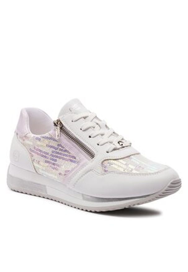 Remonte Sneakersy D0H12-80 Biały. Kolor: biały. Materiał: skóra