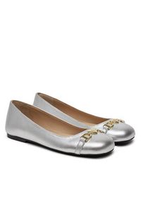 Love Moschino - LOVE MOSCHINO Baleriny JA11011G1MIF090B Srebrny. Kolor: srebrny. Materiał: skóra #7