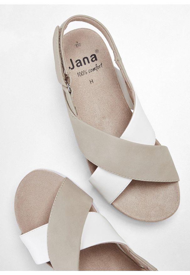 bonprix - Sandały Jana, wygodna szerokość. Kolor: brązowy. Sezon: lato