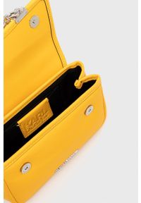Karl Lagerfeld torebka skórzana 215W3061.51 kolor pomarańczowy. Kolor: pomarańczowy. Materiał: skórzane. Rodzaj torebki: na ramię #2