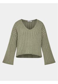 Edited Sweter Thamara Khaki Oversize. Kolor: brązowy. Materiał: syntetyk #1