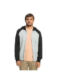 Quiksilver - Bluza na zamek dla Mężczyzn EVERYDAY Szary. Typ kołnierza: kaptur. Kolor: szary. Materiał: materiał, poliester, bawełna. Długość rękawa: długi rękaw. Długość: długie