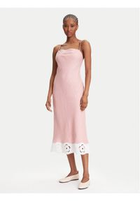 STAUD Sukienka letnia Palo R25S2283LN Różowy Regular Fit. Kolor: różowy. Materiał: wiskoza. Sezon: lato