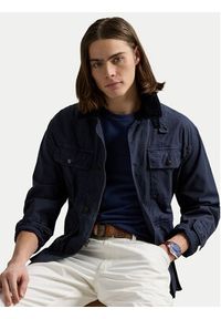 Polo Ralph Lauren T-Shirt 710671438426 Granatowy Custom Slim Fit. Typ kołnierza: polo. Kolor: niebieski. Materiał: bawełna #5