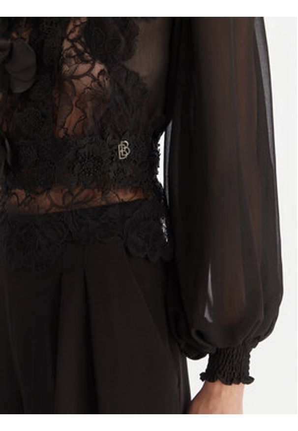 Babylon Bluzka S00310 Czarny Regular Fit. Kolor: czarny. Materiał: syntetyk