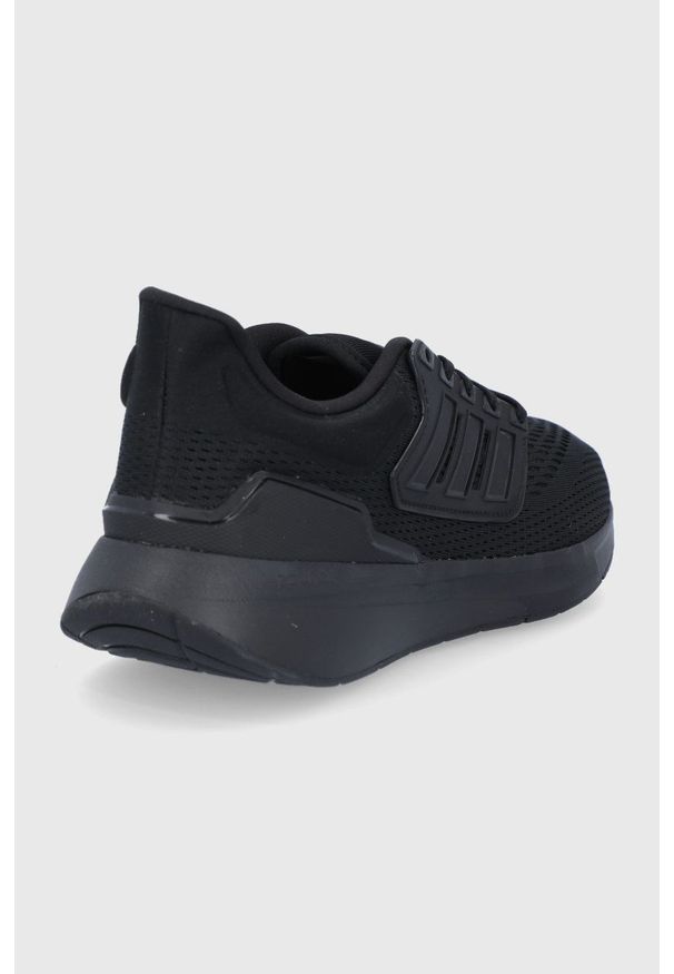 Adidas - adidas Buty EQ21 Run kolor czarny. Nosek buta: okrągły. Zapięcie: sznurówki. Kolor: czarny. Materiał: materiał, guma. Sport: bieganie