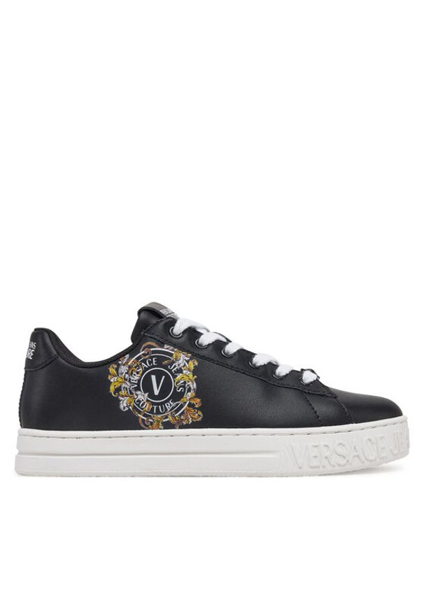 Versace Jeans Couture Sneakersy 78VA3SK3 Czarny. Kolor: czarny. Materiał: skóra