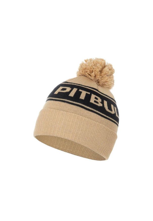 PITBULL - Czapka męska Pitbull zimowa Vermel Pitbull R. Kolor: beżowy. Sezon: zima