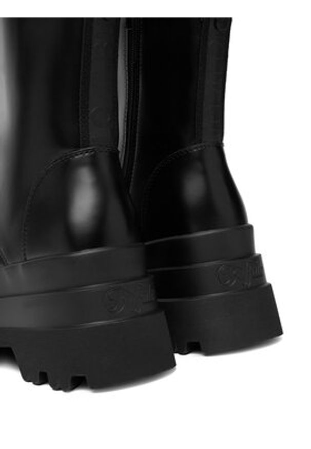 Buffalo Trzewiki Jupiter Lace Up Mid 1622609 Czarny. Kolor: czarny. Materiał: skóra