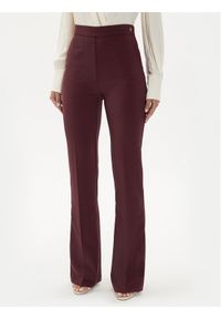 Elisabetta Franchi Spodnie materiałowe PA-030-46E2-V250 Bordowy Regular Fit. Kolor: czerwony. Materiał: syntetyk #1
