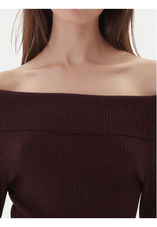 Kontatto Sweter 3M0813C Brązowy Regular Fit. Kolor: brązowy. Materiał: syntetyk